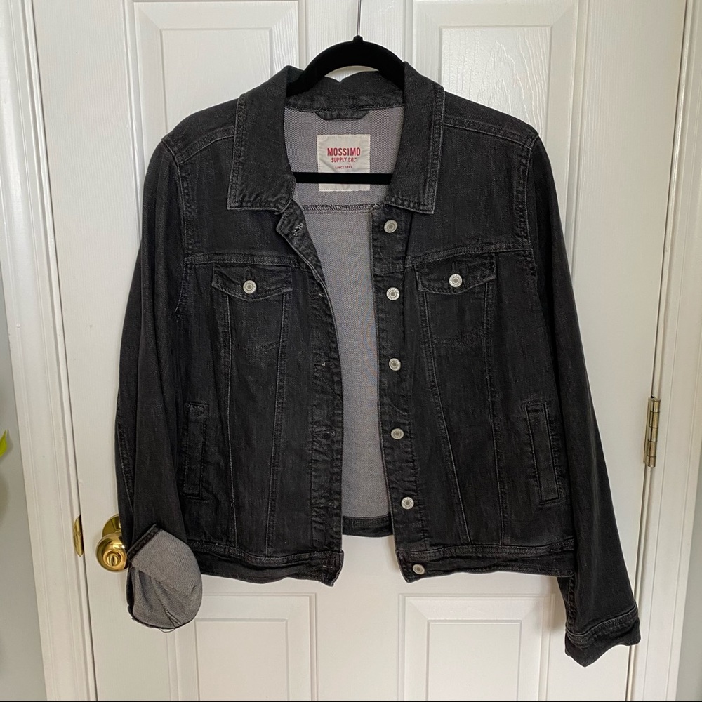 Black denim jacket